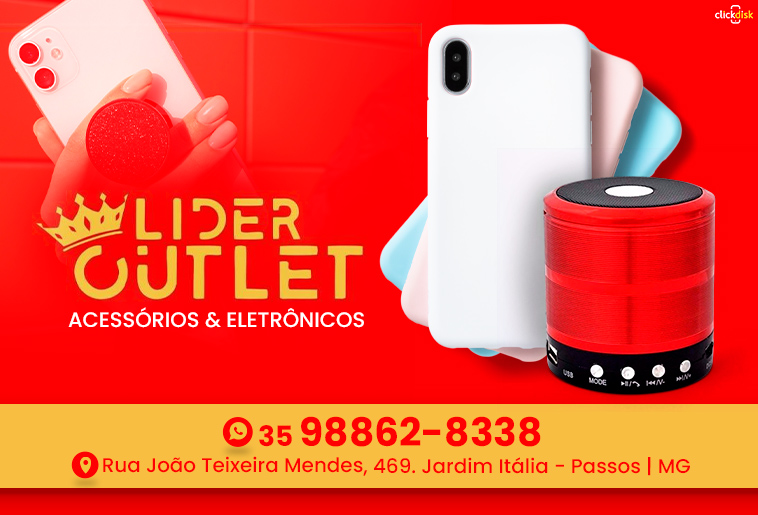 LÍDER OUTLET ACESSÓRIOS E ELETRÓNICOS, 99862-8338 - Click & Disk